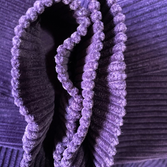 bread n butter Purple Corduroy Faux Fur Trim Mid Length Coat. Sz S - Picture 12 of 16